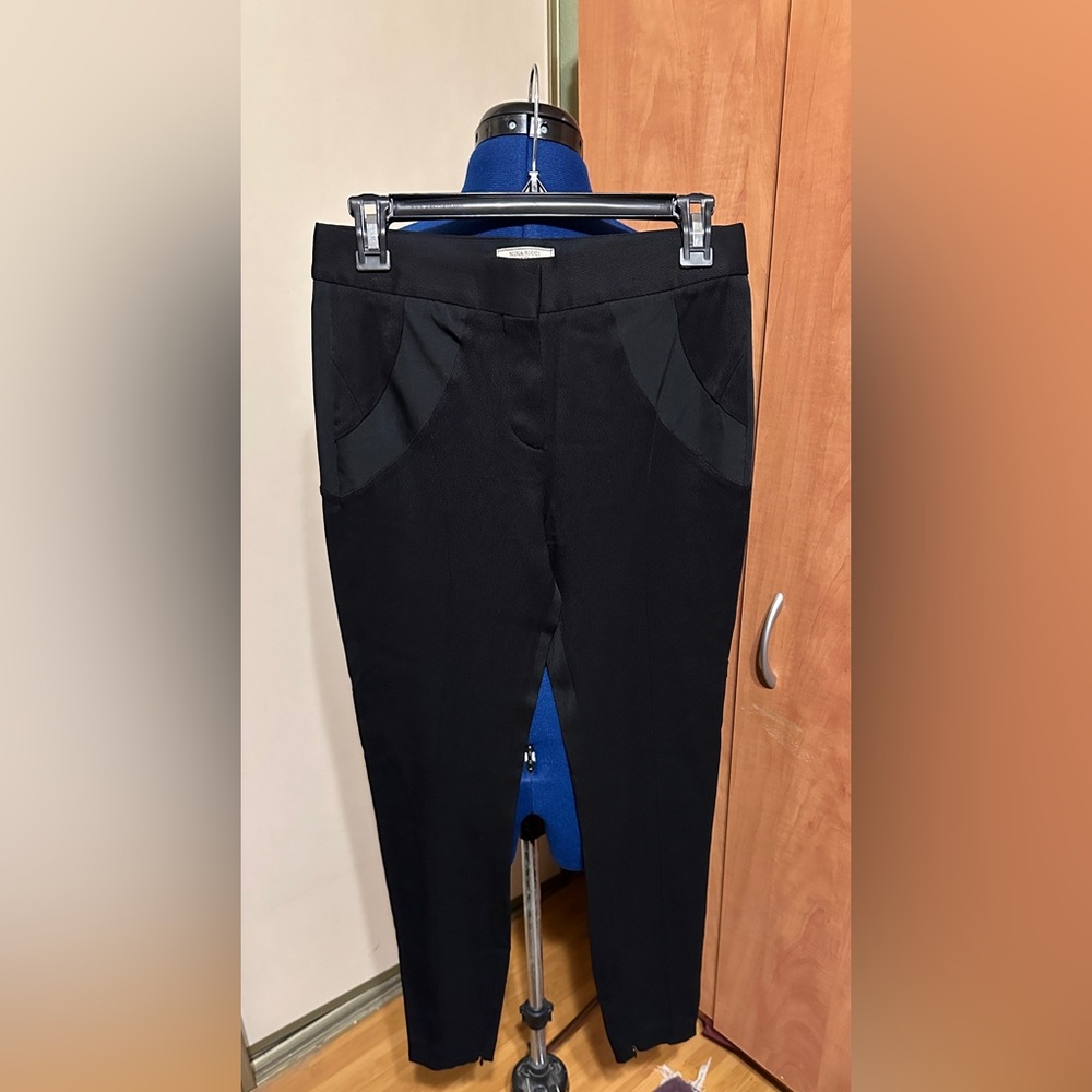 Nina Ricci Black Silk Trimmed Pants